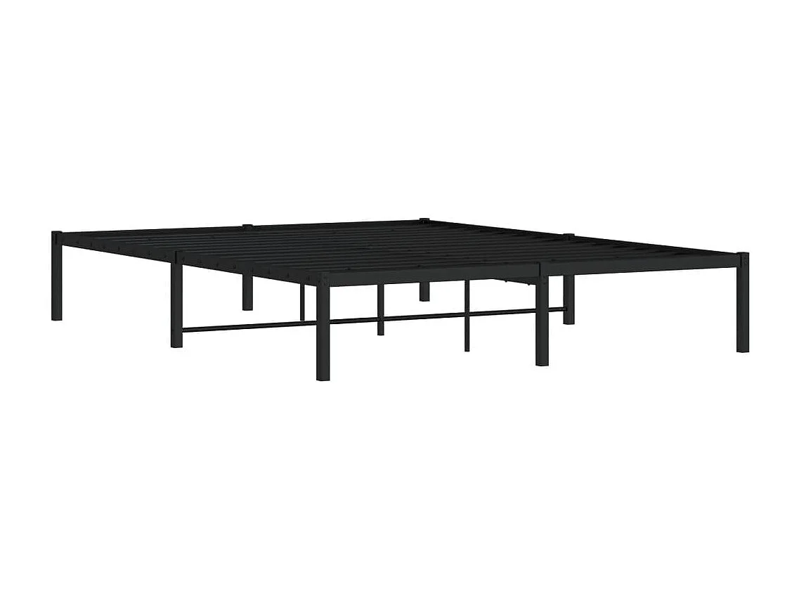Lit double | Lit adulte | Cadre de lit métal noir 150x200 cm