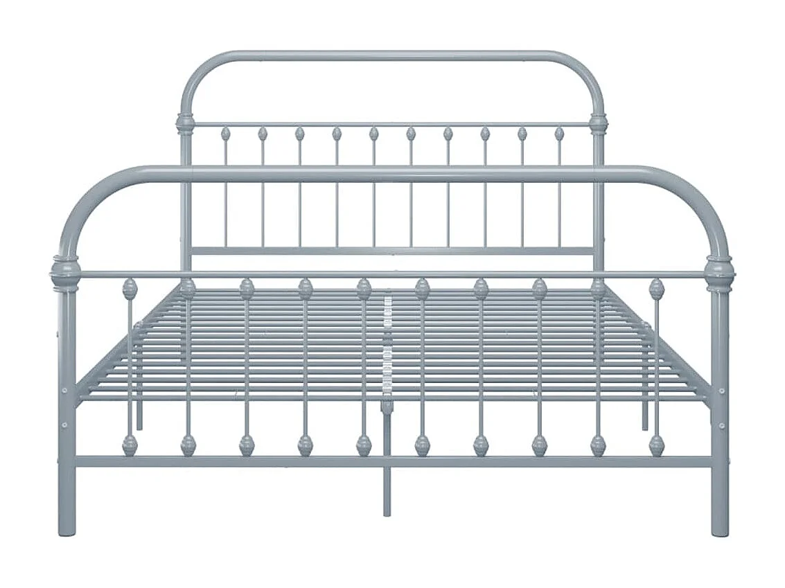 Lit simple | Lit adulte, enfant | Cadre de lit gris métal 120x200 cm