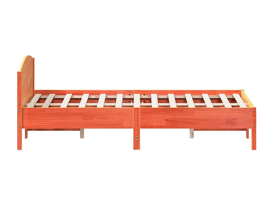 Lit simple | Lit adulte, enfant | Cadre de lit cire marron 120x200cm bois pin massif
