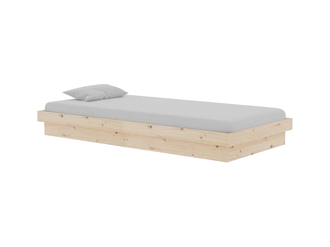 Letto per adulti | Letto singolo | Giroletto in Legno Massello 90x190 cm Single