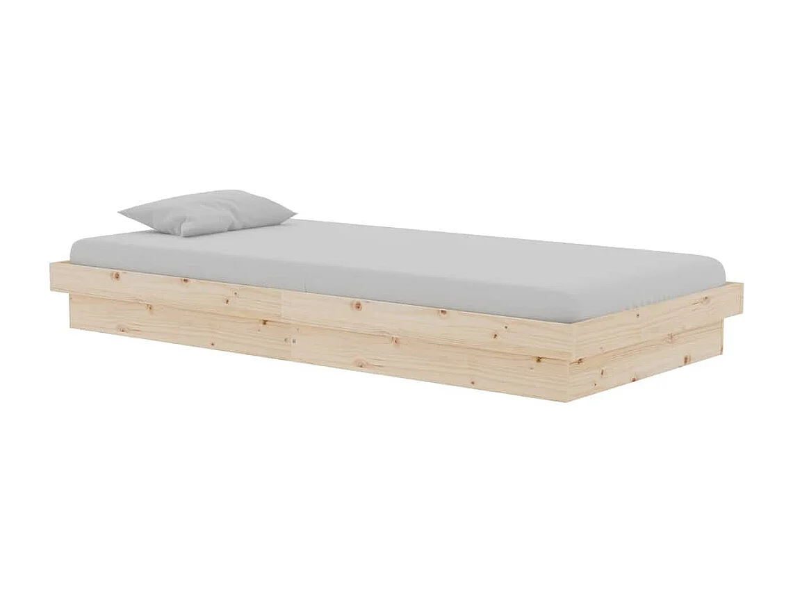 Lit simple | Lit adulte, enfant | Cadre de lit bois massif 90x190 cm