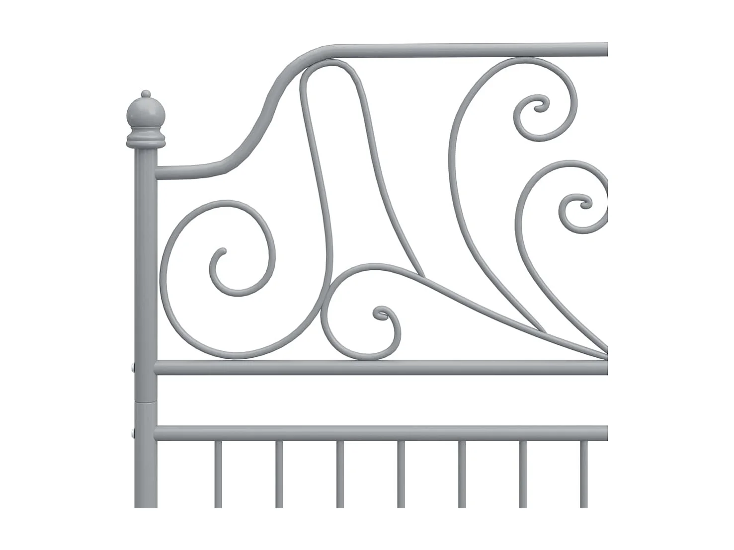 Lit simple | Lit adulte, enfant | Cadre de lit gris métal 120x200 cm