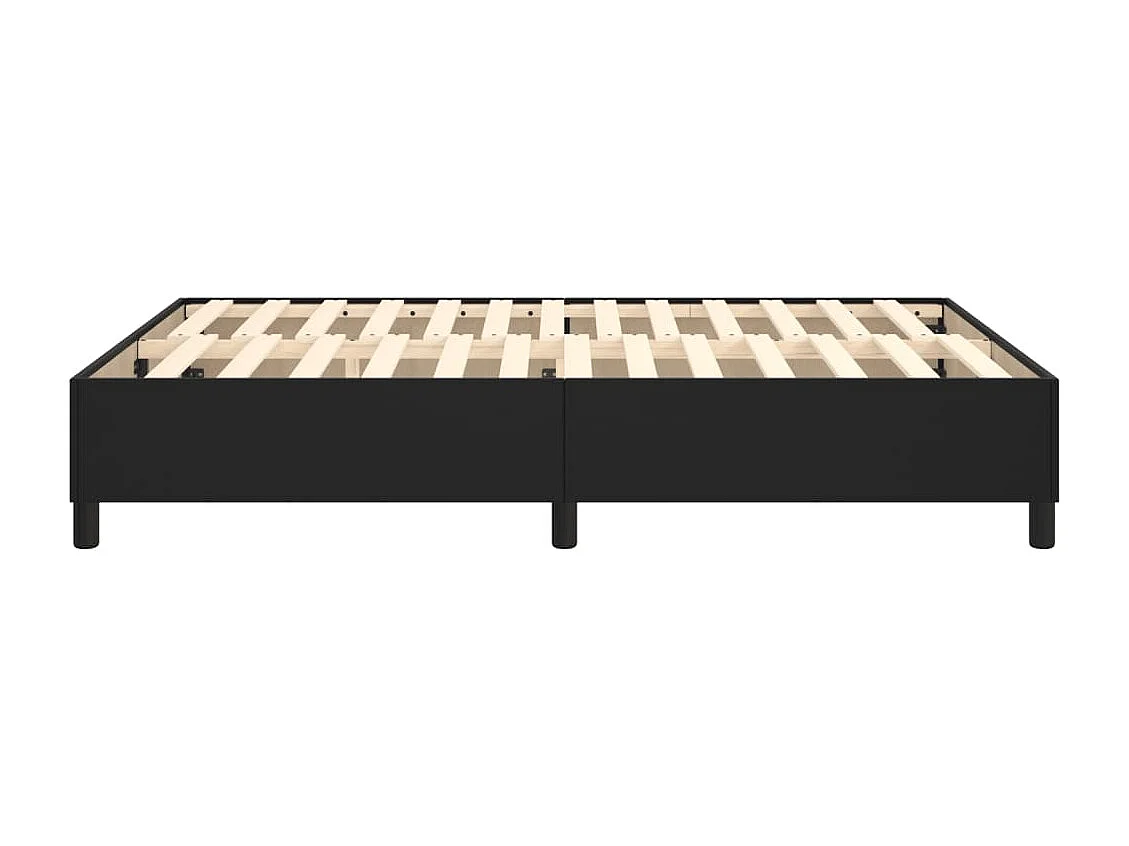 Lit double | Lit adulte | Cadre de lit noir 140x190 cm similicuir