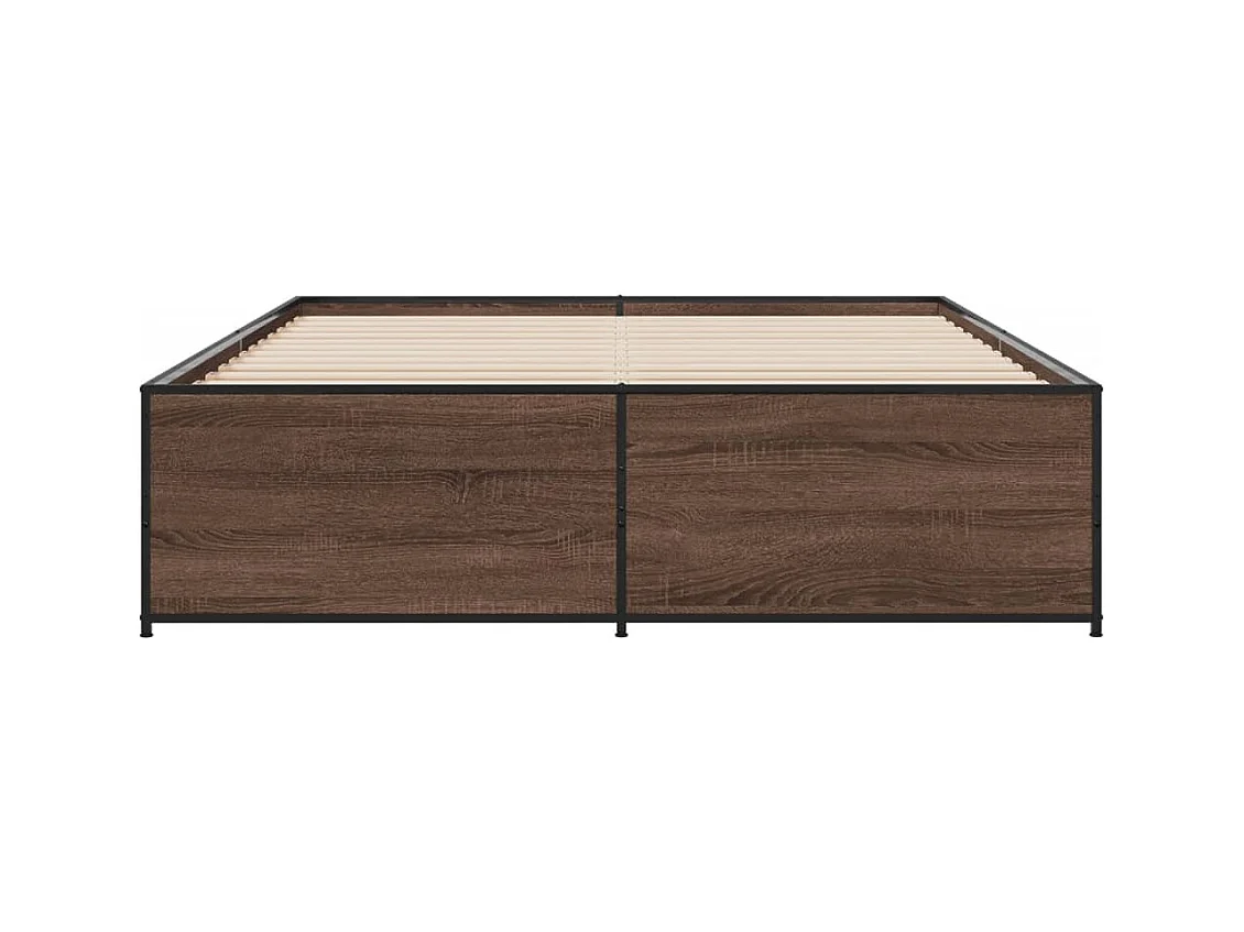 Lit double | Lit adulte | Cadre de lit chêne marron 140x200 cm