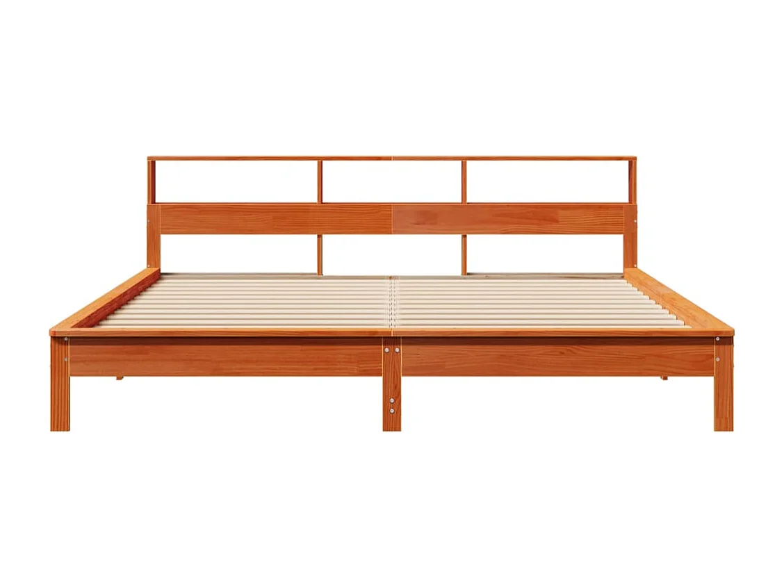 Lit double | Lit adulte | Cadre de lit cire marron 180x200cm bois pin massif