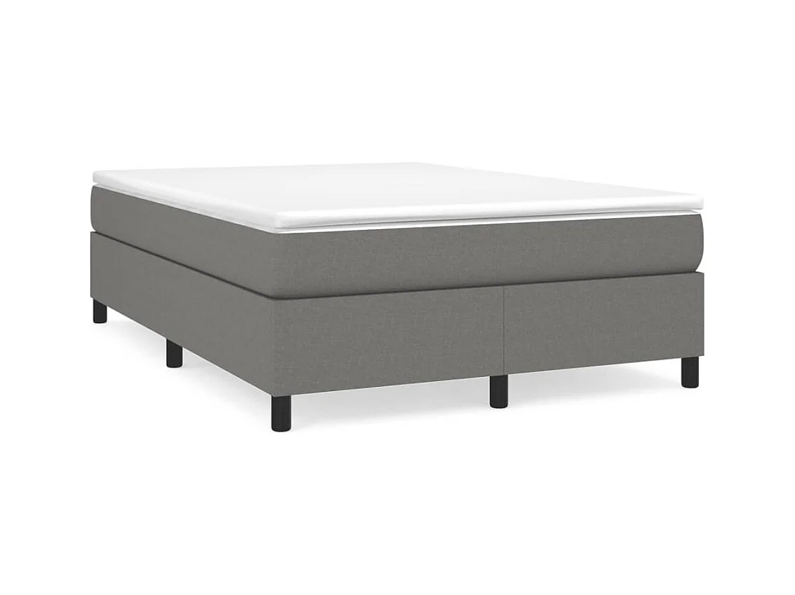 Lit double | Lit adulte | Cadre de lit gris foncé 140x190 cm tissu