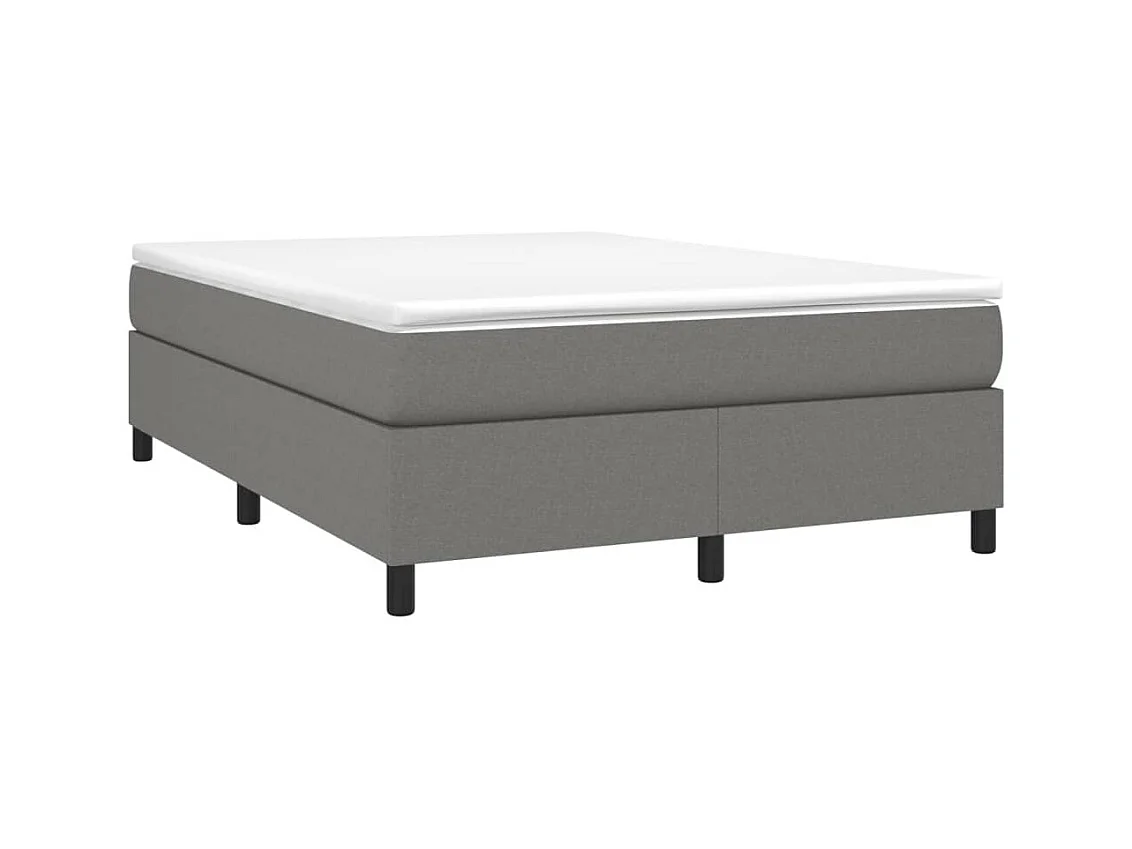 Lit double | Lit adulte | Cadre de lit gris foncé 140x190 cm tissu