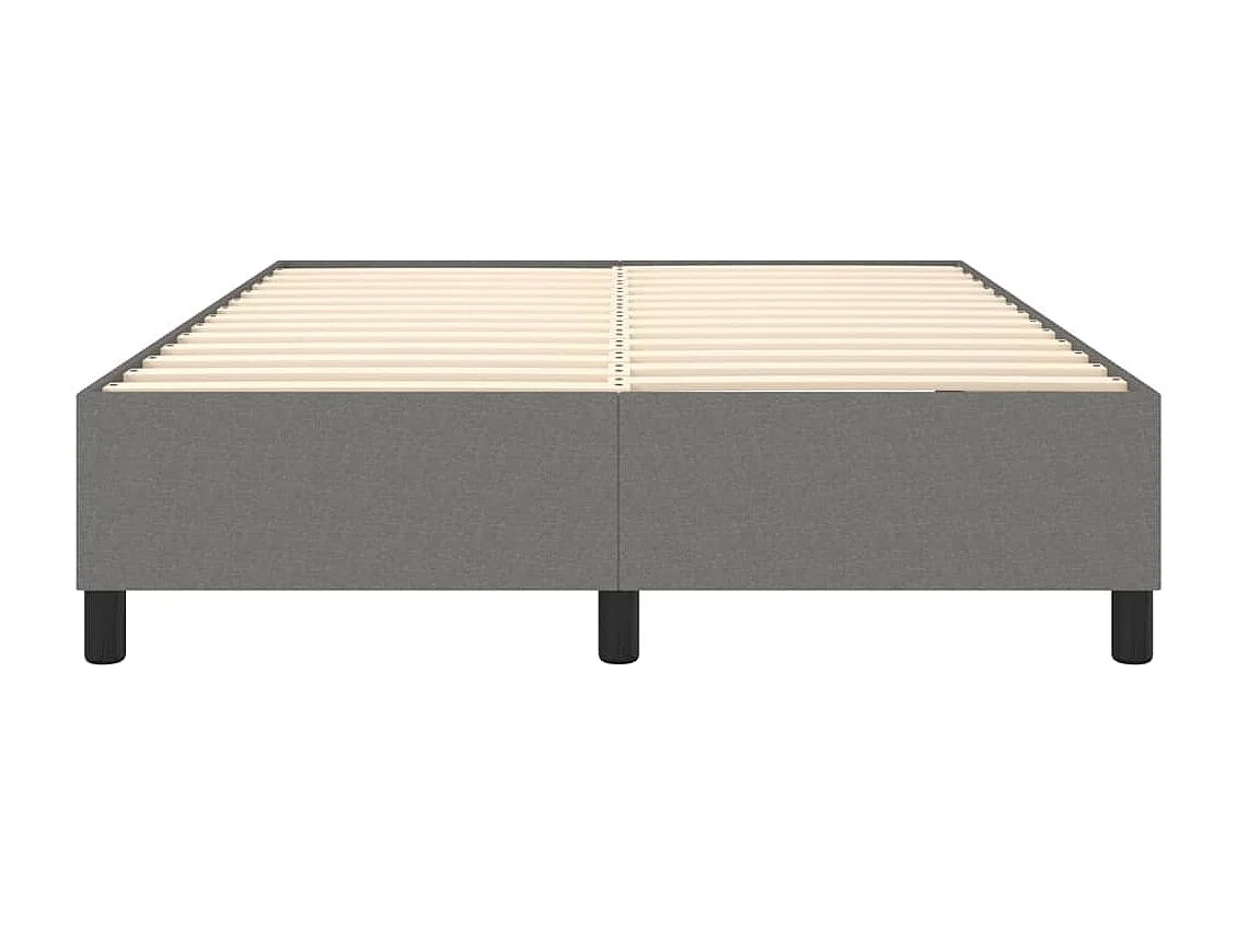 Lit double | Lit adulte | Cadre de lit gris foncé 140x190 cm tissu