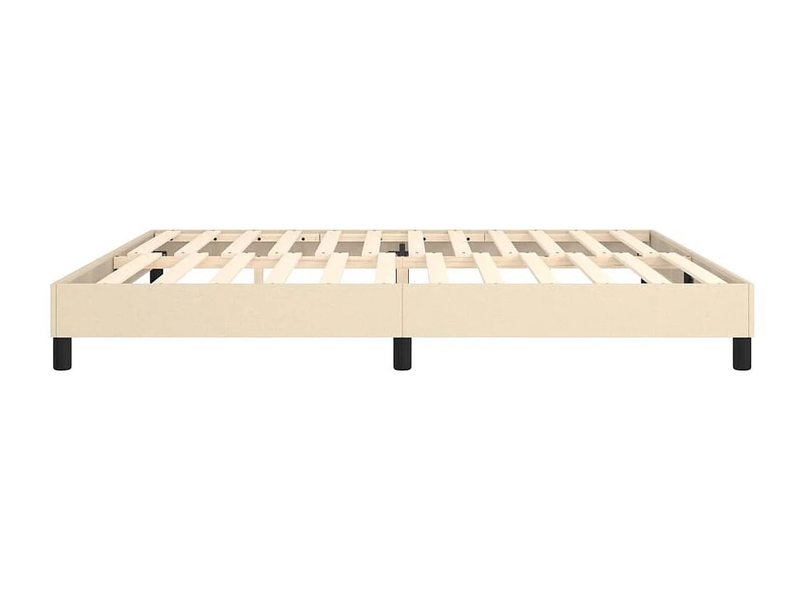 Lit double | Lit adulte | Cadre de lit crème 200x200 cm tissu