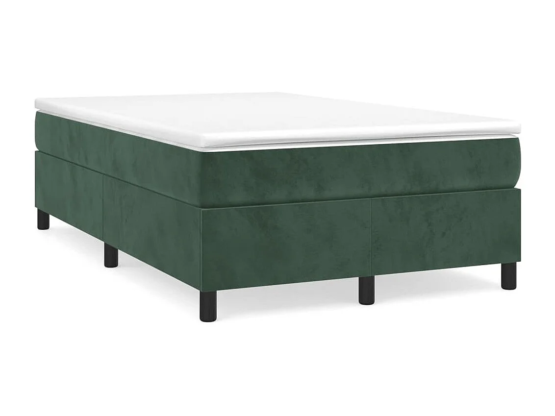 Lit simple | Lit adulte, enfant | Cadre de lit vert foncé 120x200 cm velours