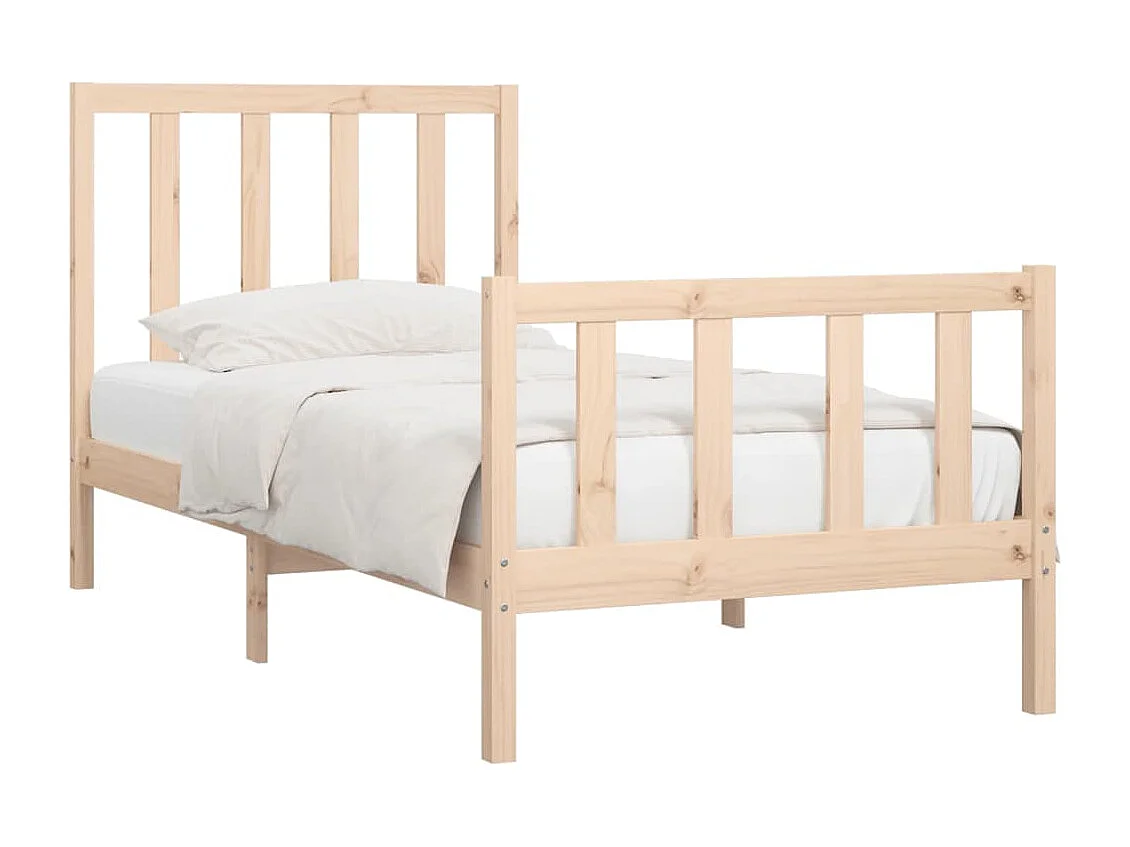 Lit simple | Lit adulte, enfant | Cadre de lit 90x200 cm bois massif