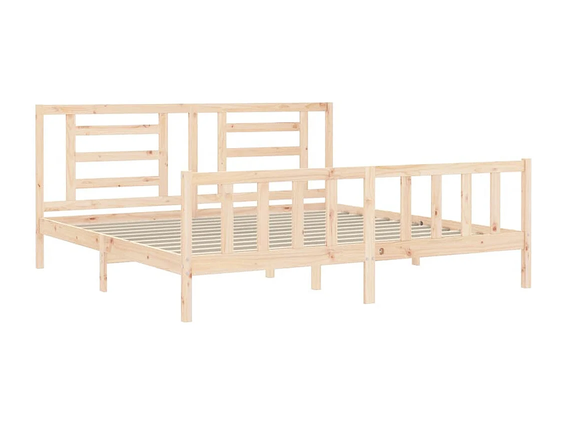 Lit double | Lit adulte | Cadre de lit 200x200 cm bois massif de pin