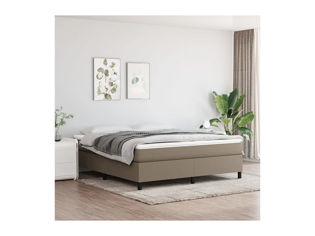 Lit double | Lit adulte | Cadre de lit taupe 160x200 cm tissu