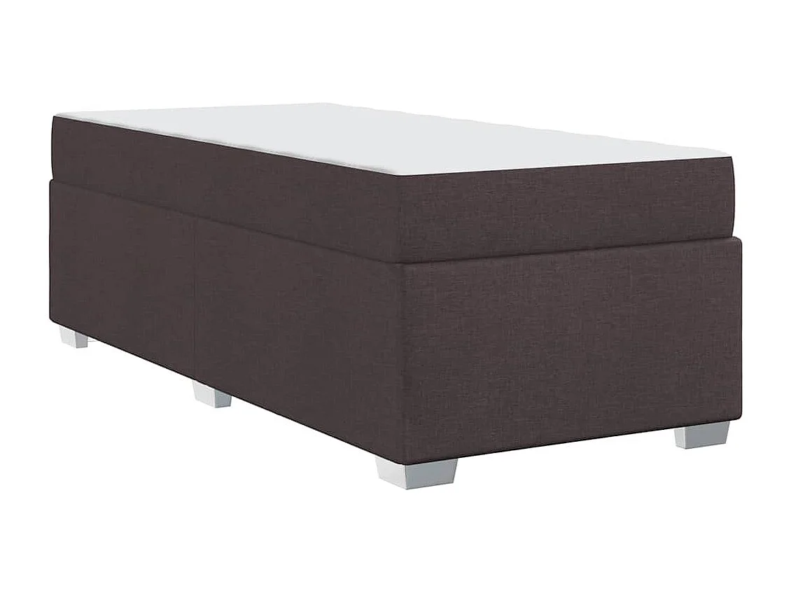 Lit simple | Lit adulte, enfant | Cadre de lit Marron foncé 90x200 cm tissu