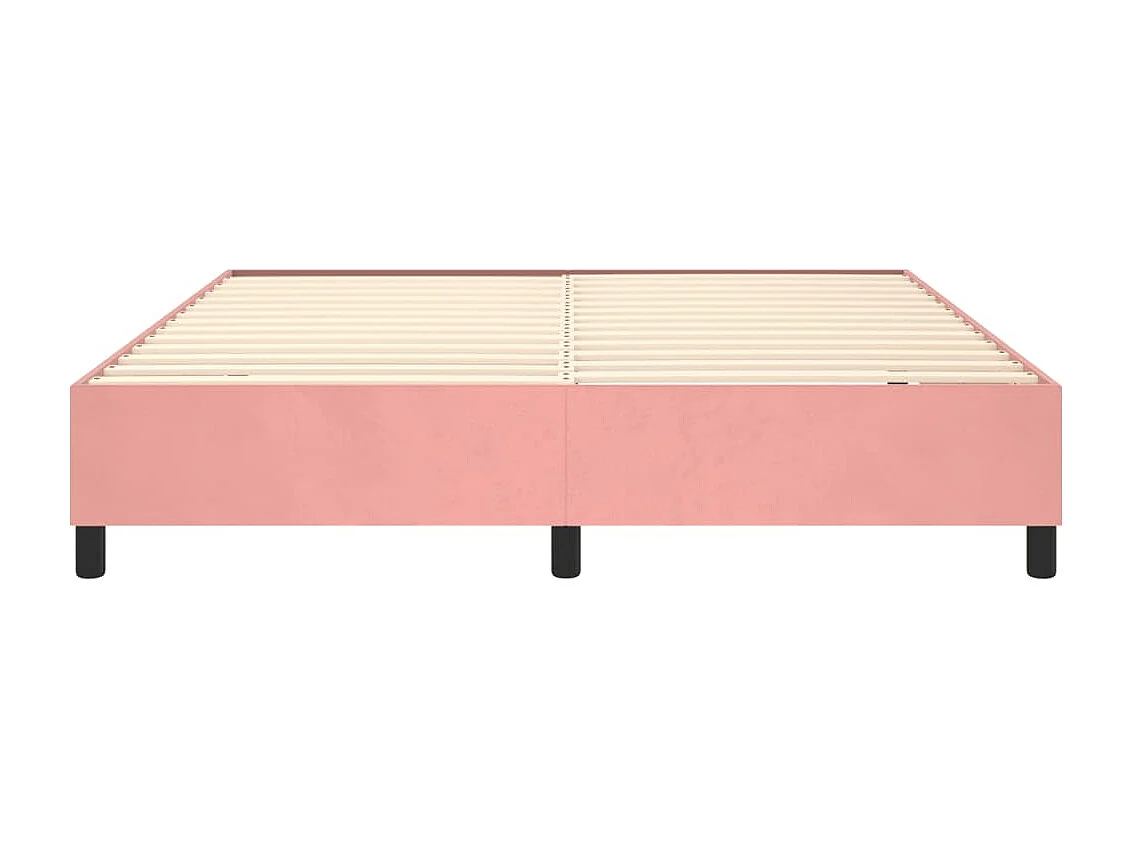 Lit double | Lit adulte | Cadre de lit rose 200x200 cm velours