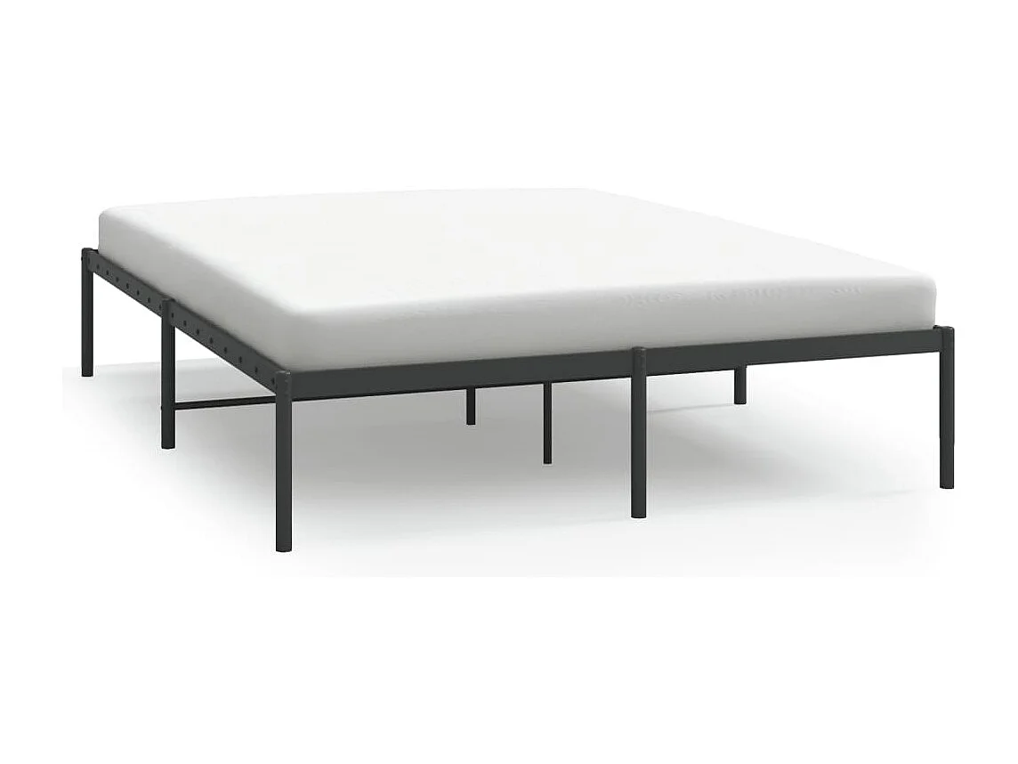 Lit double | Lit adulte | Cadre de lit métal noir 160x200 cm