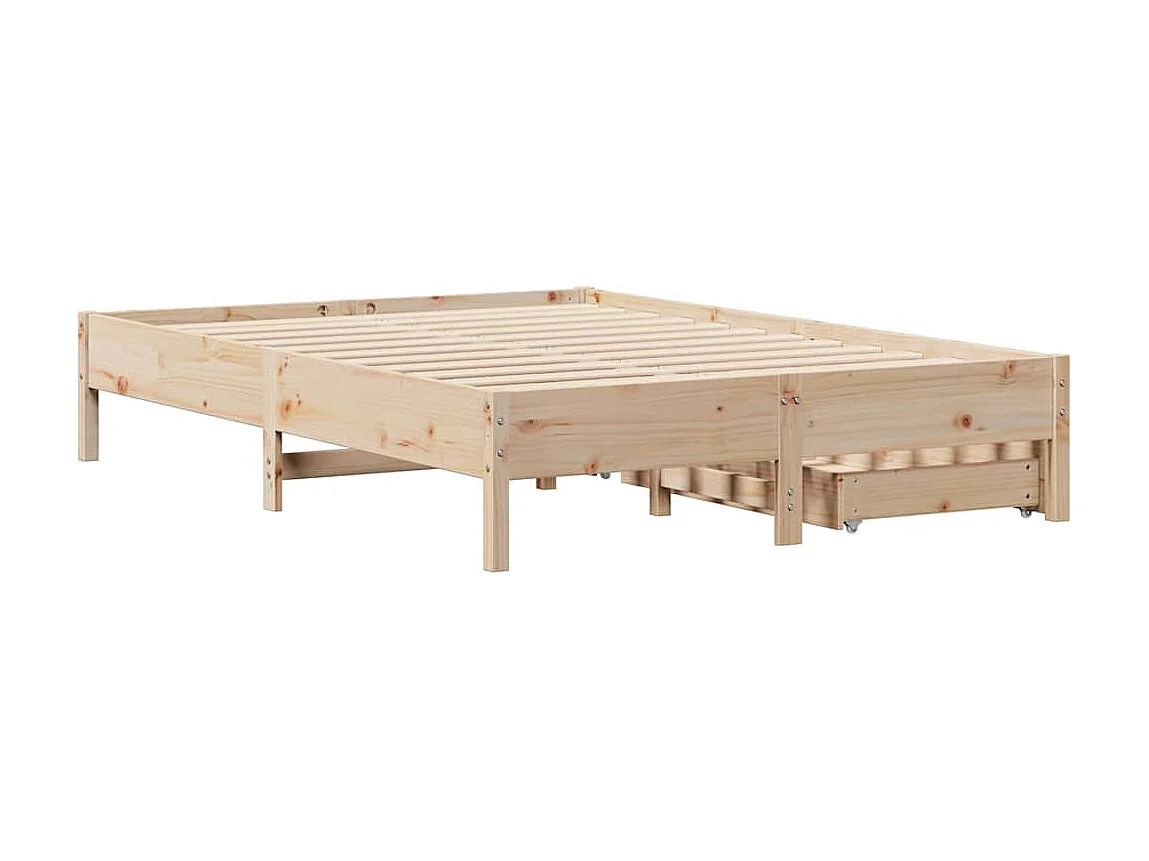 Lit simple | Lit adulte, enfant | Cadre de lit 120x200 cm bois de pin massif