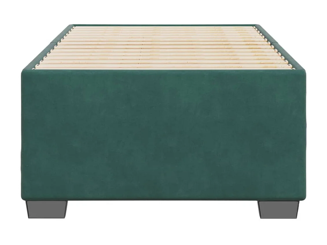 Lit simple | Lit adulte, enfant | Cadre de lit vert foncé 90x190 cm velours