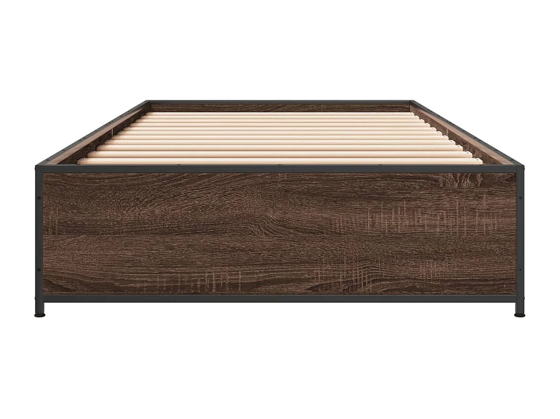 Lit simple | Lit adulte, enfant | Cadre de lit chêne marron 100x200 cm