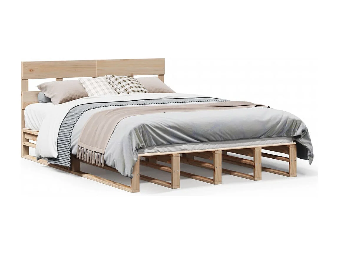Lit double | Lit adulte | Cadre de lit 150x200 cm bois de pin massif