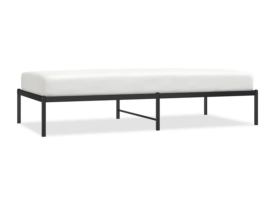 Lit simple | Lit adulte, enfant | Cadre de lit métal noir 90x190 cm