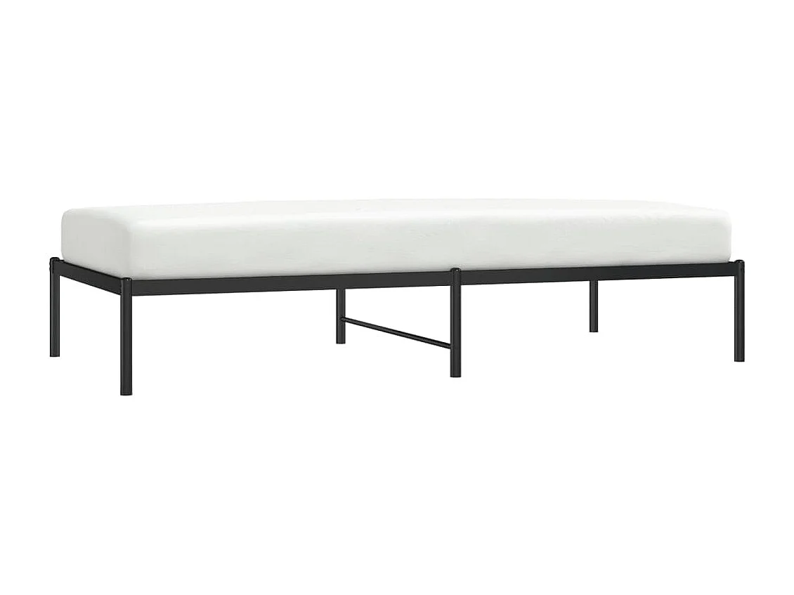 Lit simple | Lit adulte, enfant | Cadre de lit métal noir 90x190 cm