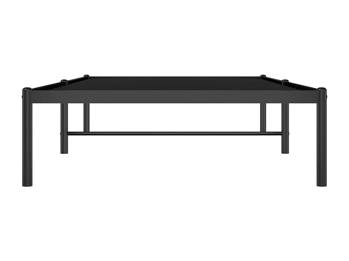 Lit simple | Lit adulte, enfant | Cadre de lit métal noir 90x190 cm