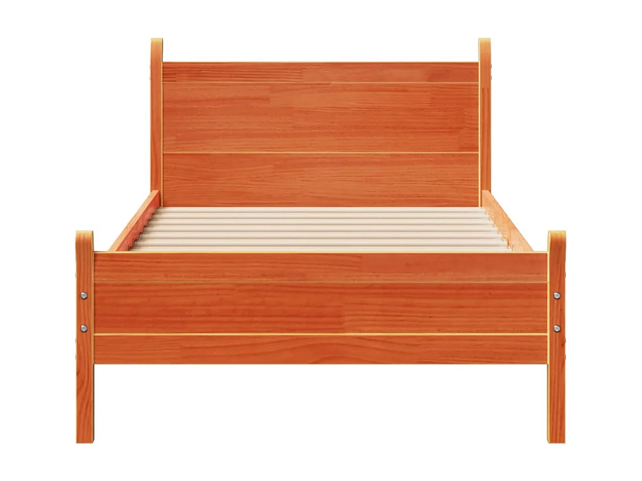 Lit simple | Lit adulte, enfant | Cadre de lit cire marron 100x200cm bois pin massif