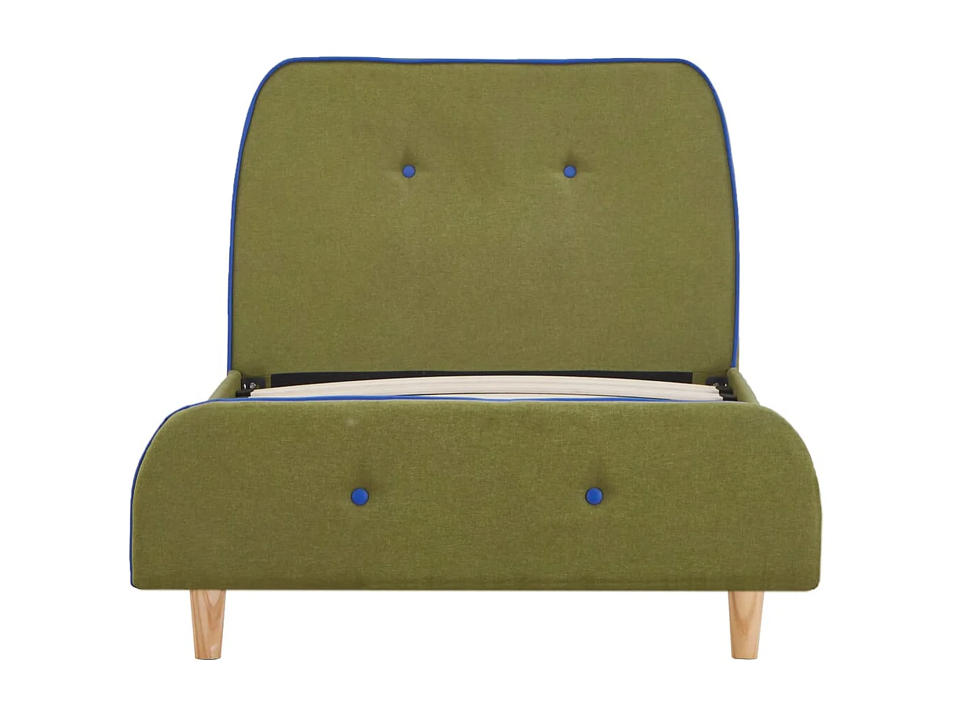 Lit simple | Lit adulte, enfant | Cadre de lit vert tissu 90x200 cm