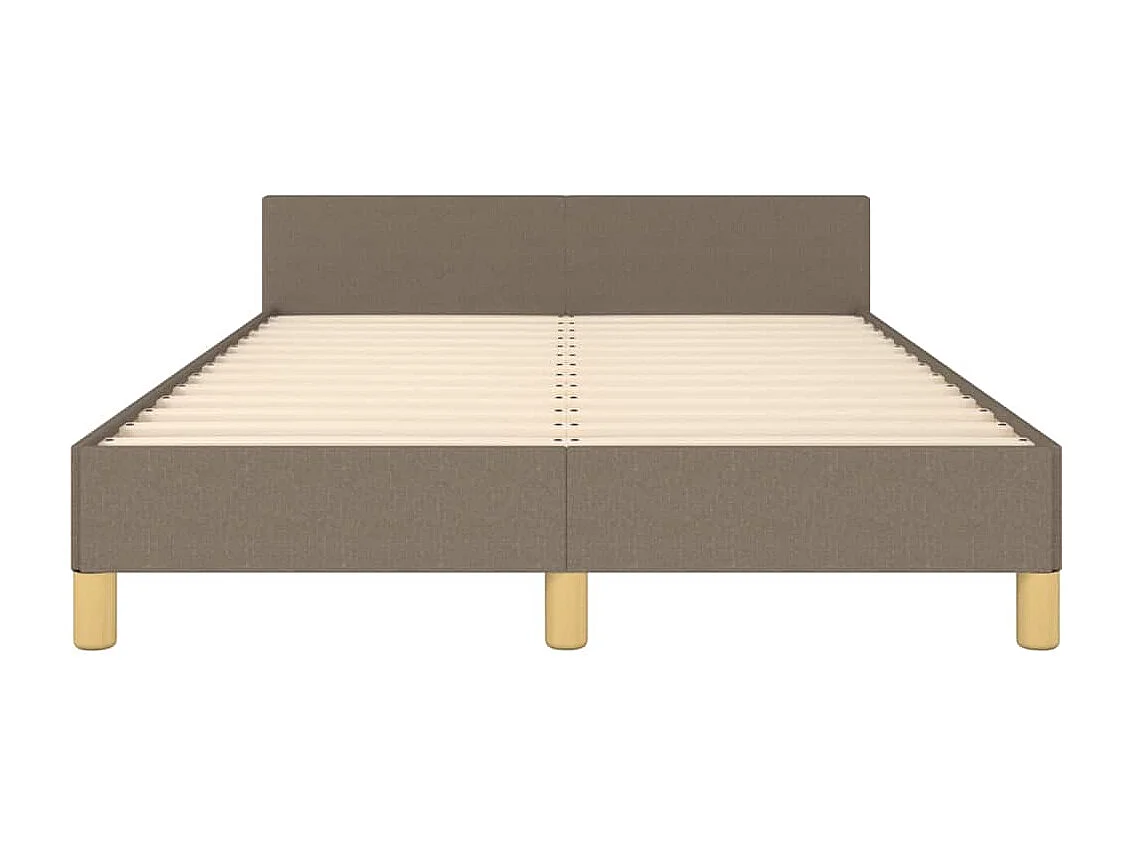 Lit simple | Lit adulte, enfant | Cadre de lit taupe 120x200 cm tissu