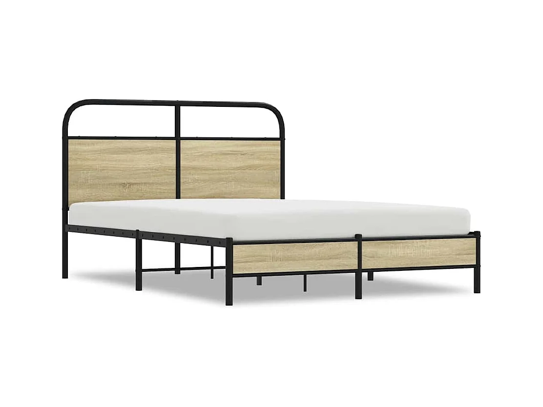 Lit double | Lit adulte | Cadre de lit 140x190 cm chêne sonoma