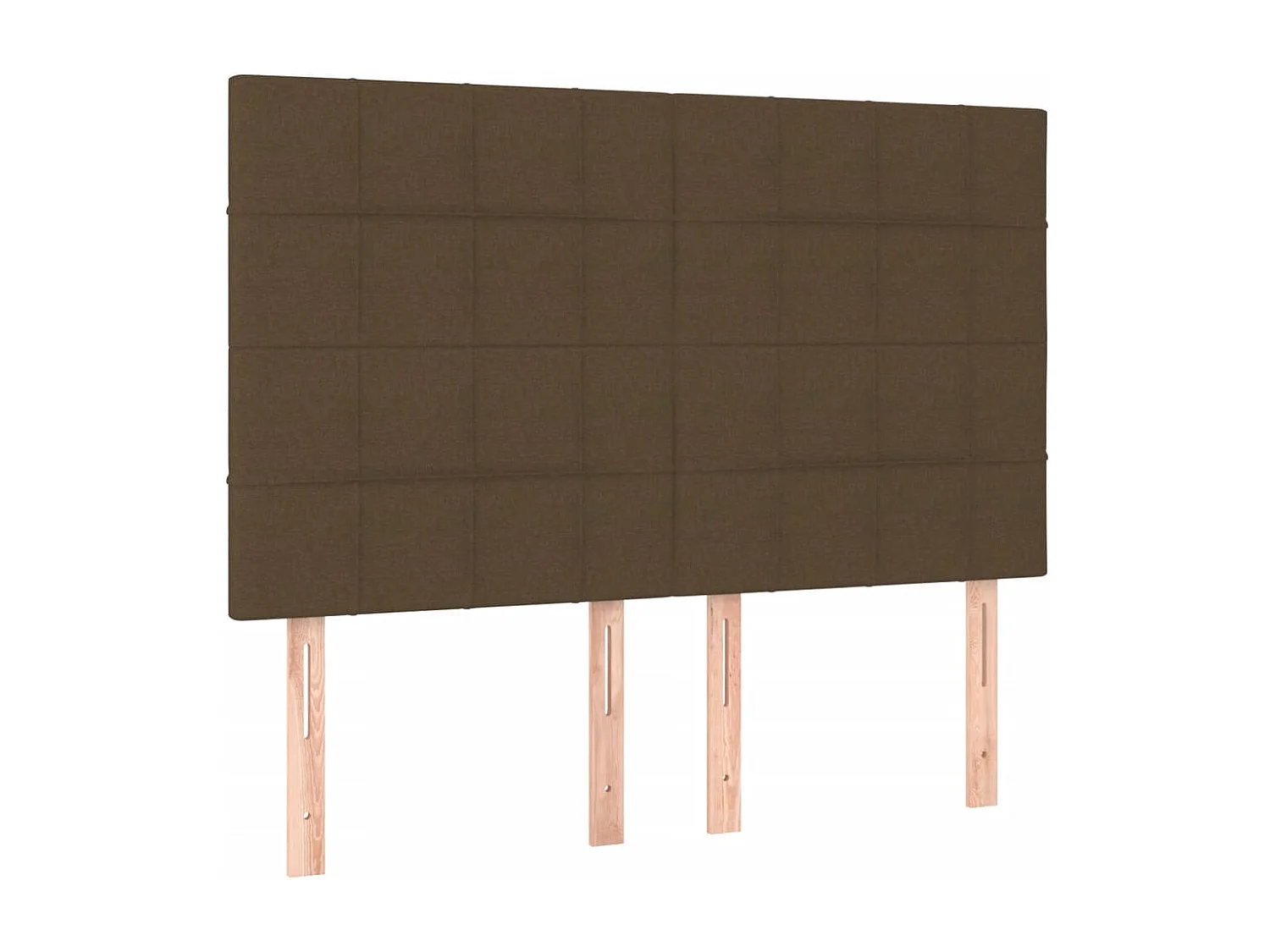 Lit double | Lit adulte | Cadre de lit marron foncé 140x190 cm tissu