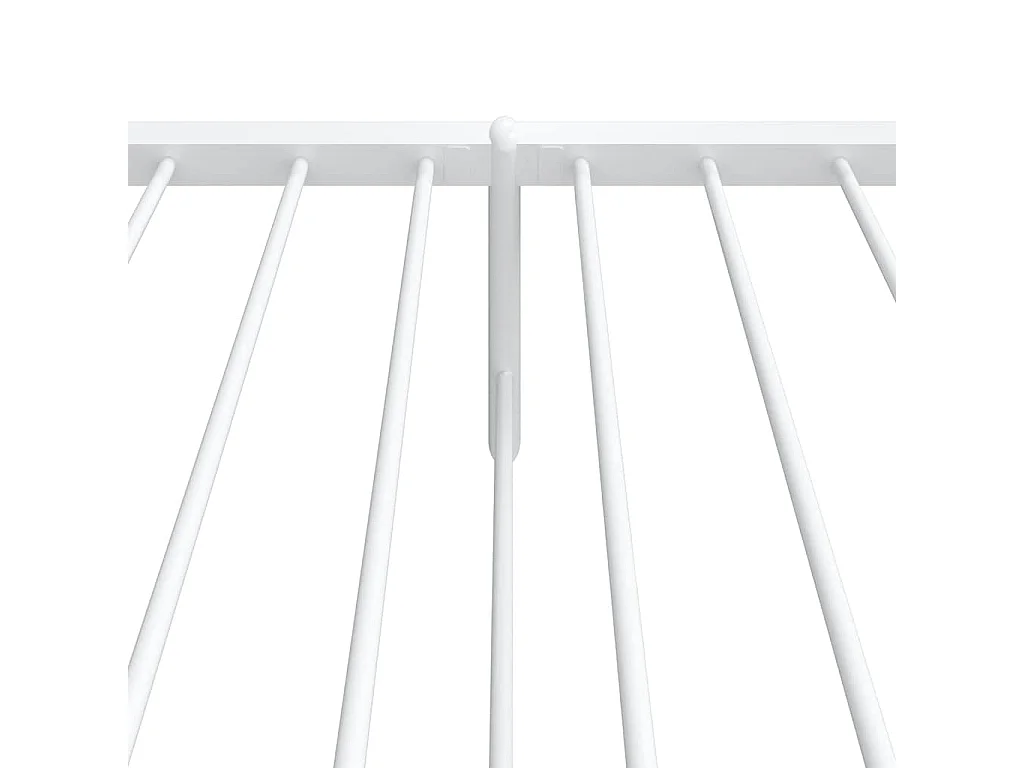 Lit simple | Lit adulte, enfant | Cadre de lit métal et pied de lit blanc 100x200 cm