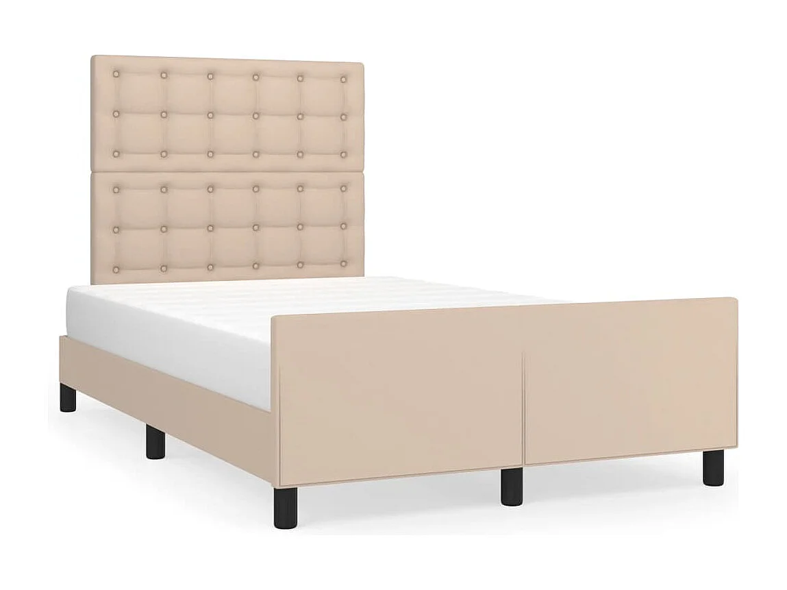 Lit simple | Lit adulte, enfant | Cadre de lit cappuccino 120x200 cm similicuir