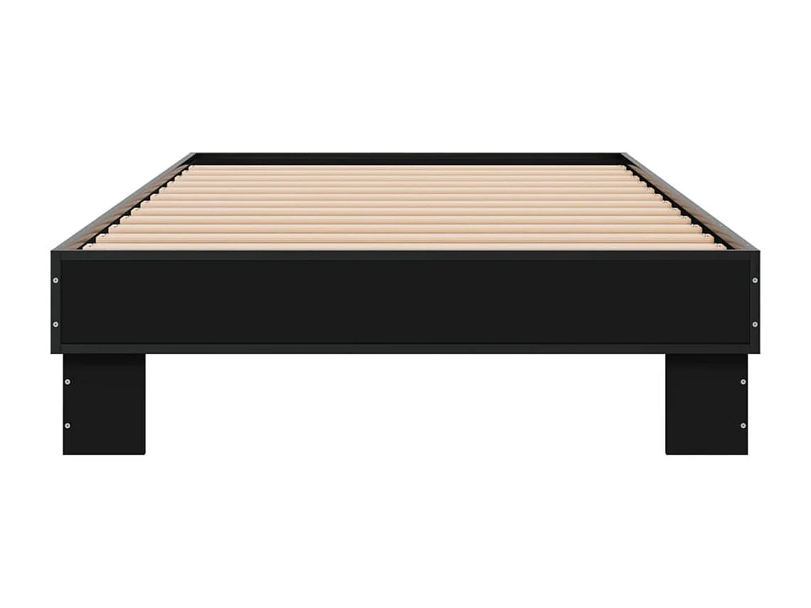 Lit simple | Lit adulte, enfant | Cadre de lit noir 90x200 cm