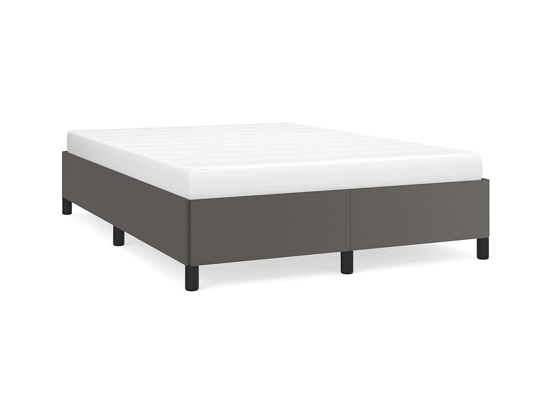 Lit double | Lit adulte | Cadre de lit gris 140x190 cm similicuir