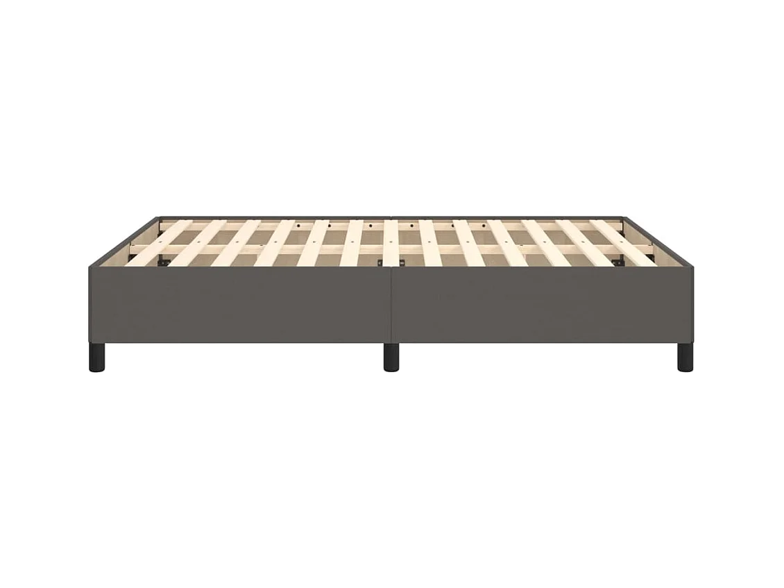 Lit double | Lit adulte | Cadre de lit gris 140x190 cm similicuir