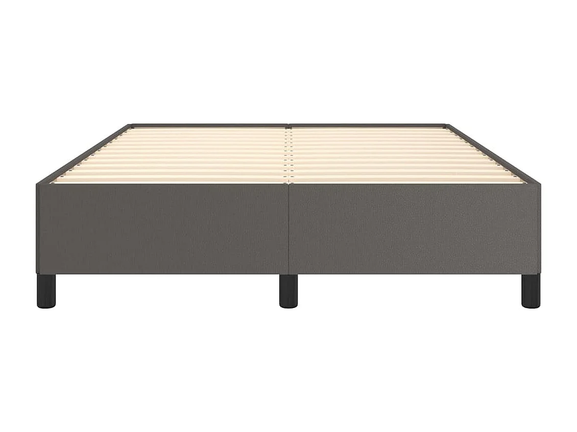 Lit double | Lit adulte | Cadre de lit gris 140x190 cm similicuir