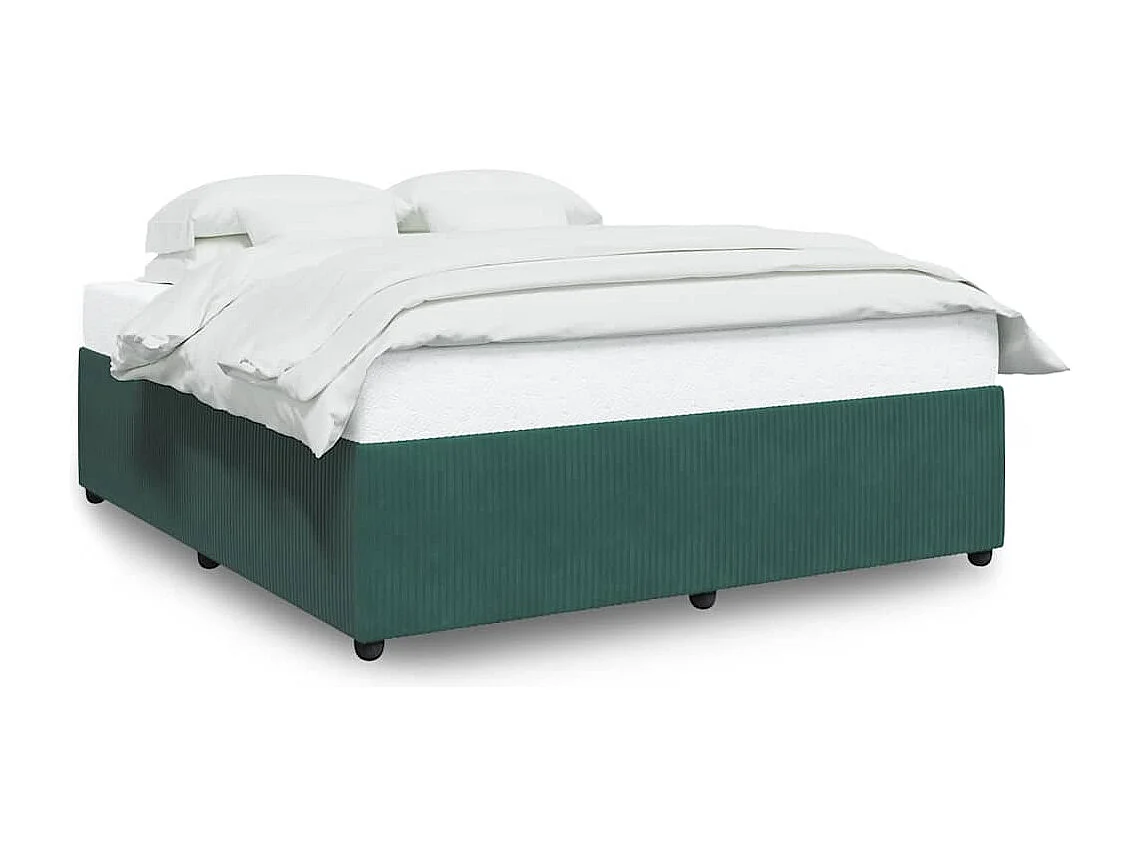 Letto per adulti | Letto matrimoniale | Giroletto senza Materasso Verde Scuro 200x200 cm in Velluto