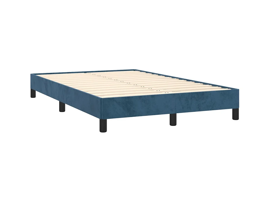 Lit simple | Lit adulte, enfant | Cadre de lit bleu foncé 120x190 cm velours