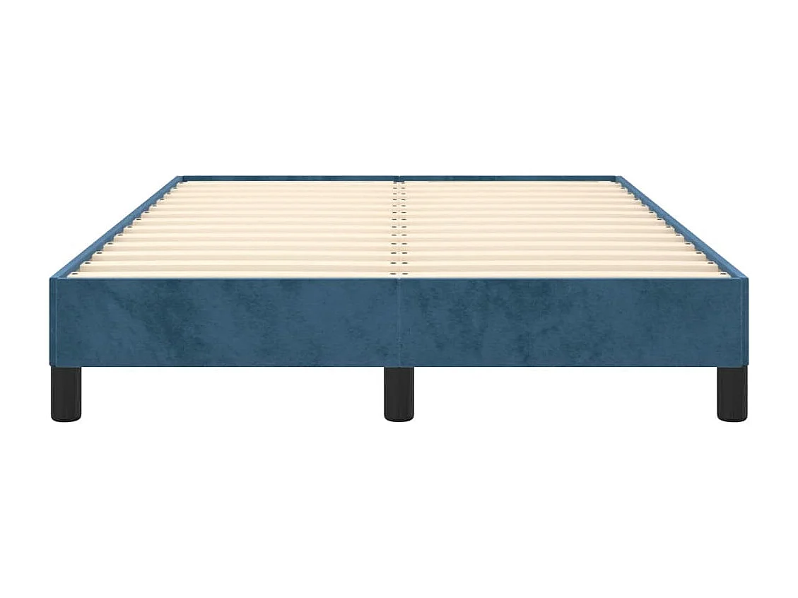 Lit simple | Lit adulte, enfant | Cadre de lit bleu foncé 120x190 cm velours