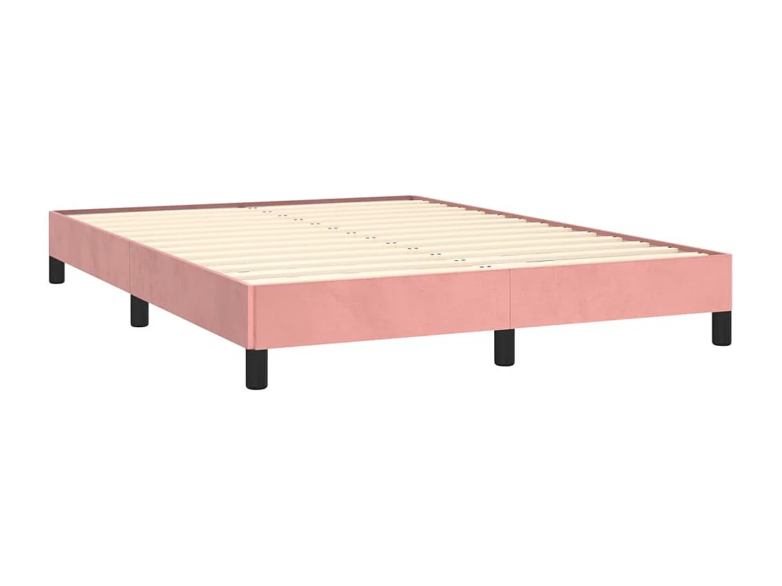 Lit double | Lit adulte | Cadre de lit rose 140x200 cm velours