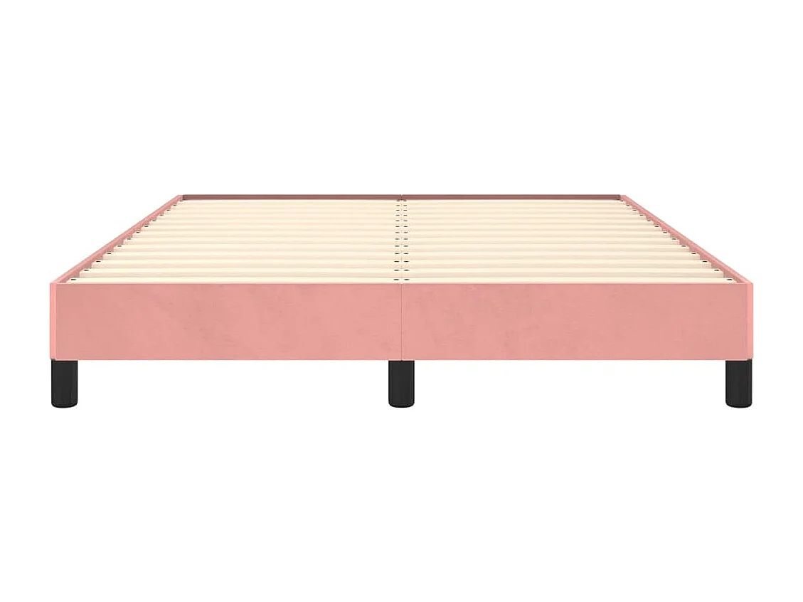Lit double | Lit adulte | Cadre de lit rose 140x200 cm velours