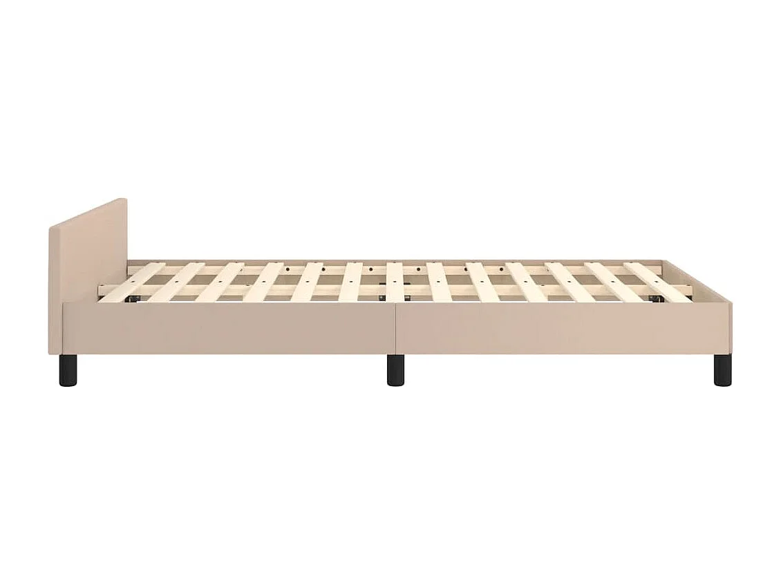 Lit simple | Lit adulte, enfant | Cadre de lit cappuccino 120x190 cm similicuir