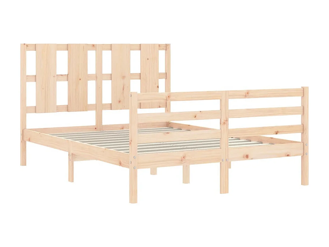 Lit double | Lit adulte | Cadre de lit bois massif 135x190 cm