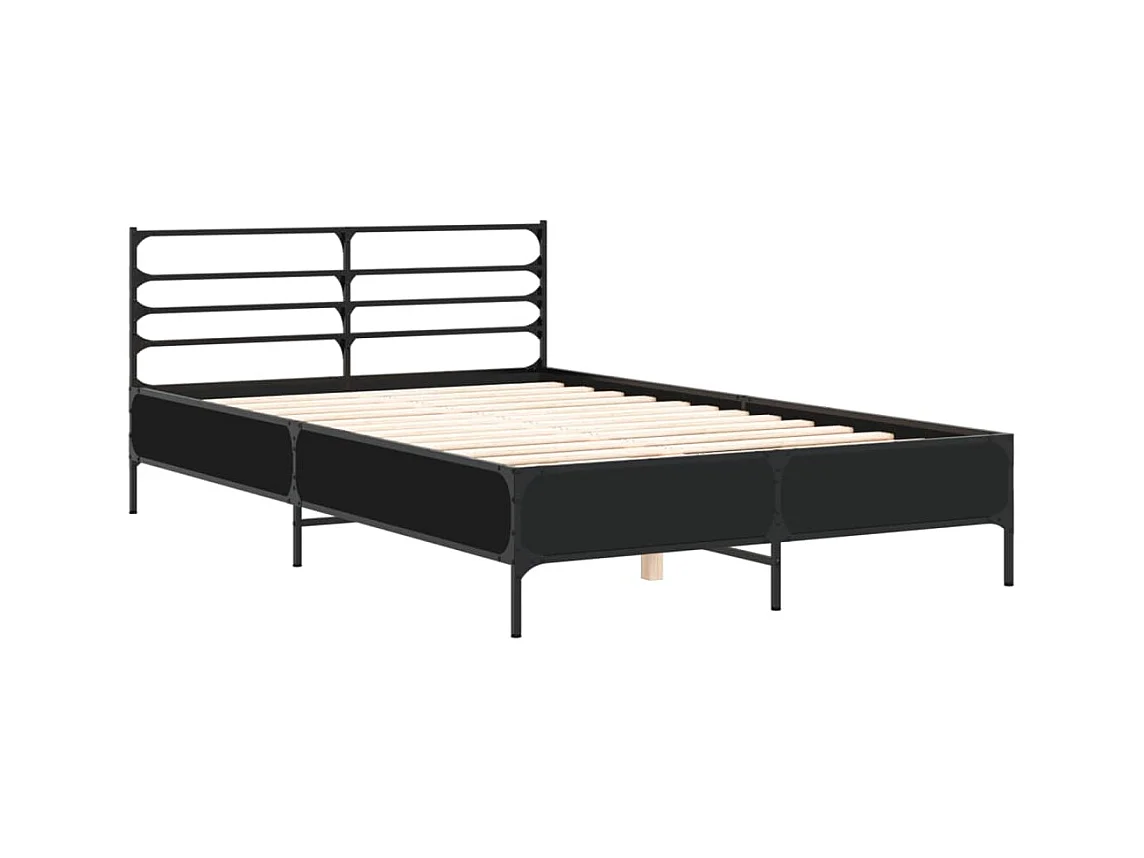 Lit double | Lit adulte | Cadre de lit noir 140x190 cm