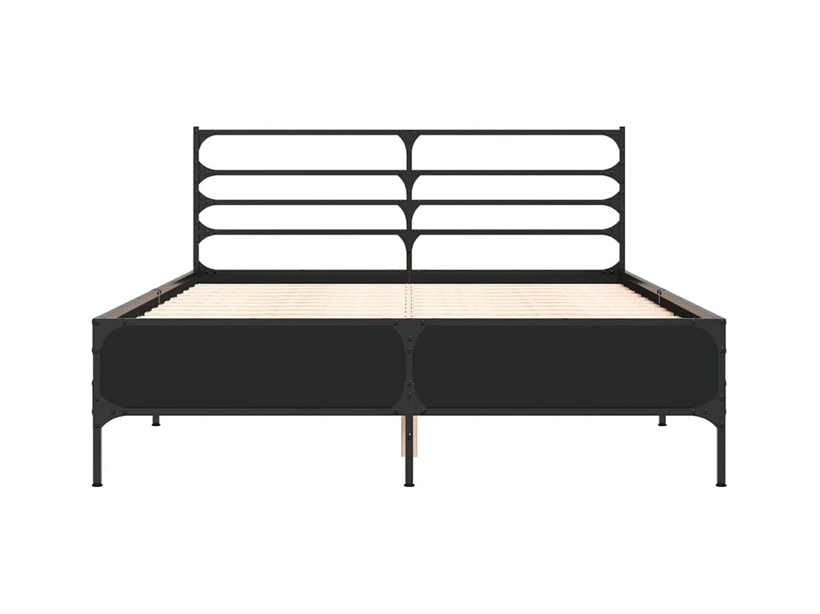 Lit double | Lit adulte | Cadre de lit noir 140x190 cm