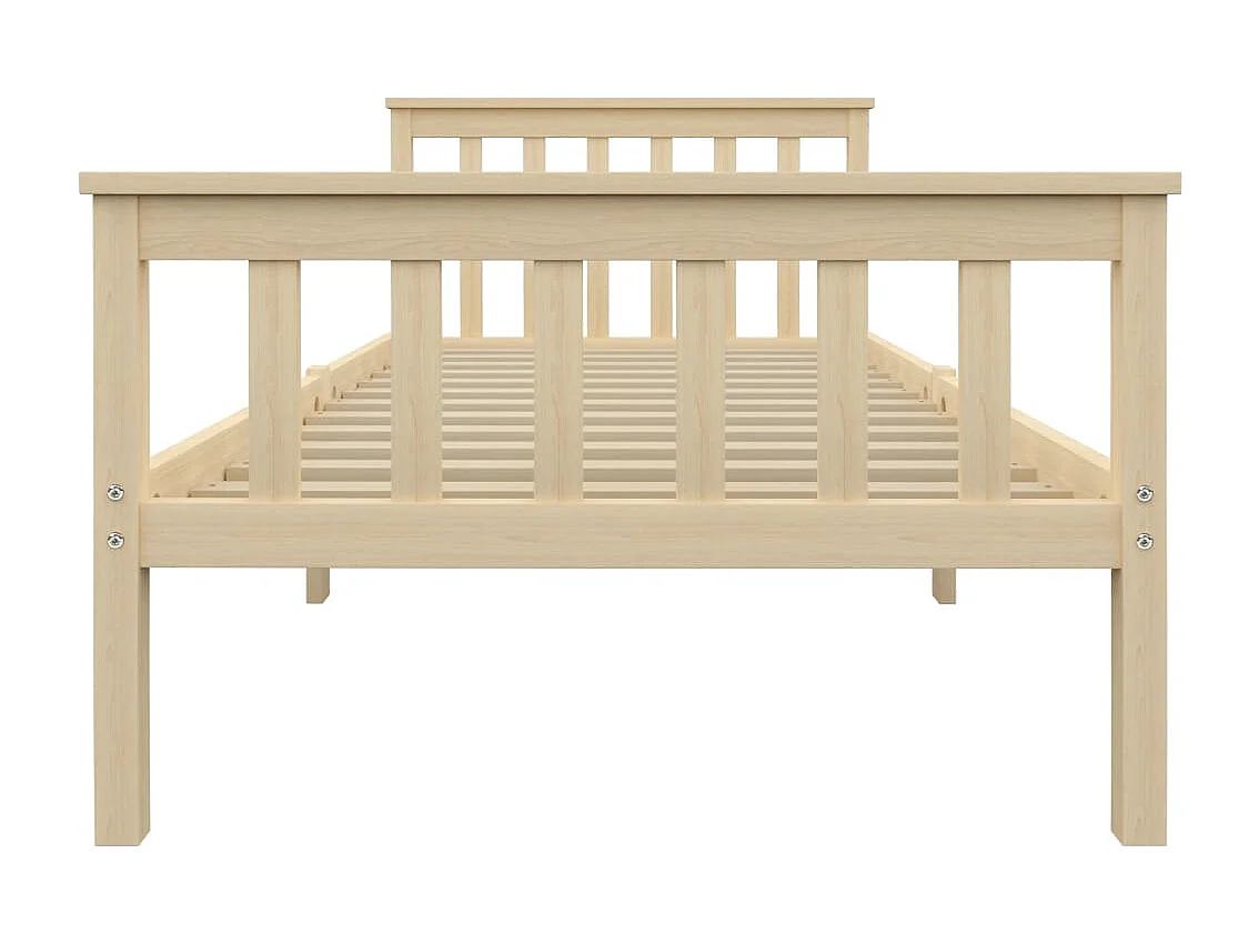 Lit simple | Lit adulte, enfant | Cadre de lit naturel bois massif de pin 100x200 cm