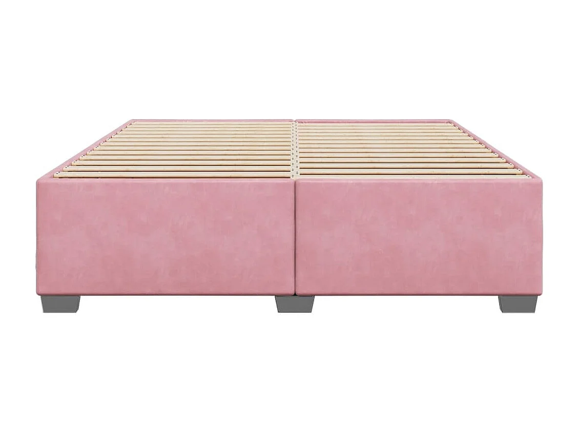 Lit double | Lit adulte | Cadre de lit rose 180x200 cm velours