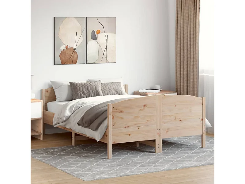 Lit double | Lit adulte | Cadre de lit 140x190 cm bois de pin massif